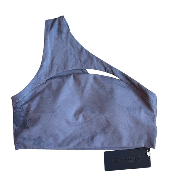 Alphalete Alphalux Asymmetrical Bra Tie Dye Purple Size M One Strap - Picture 8 of 10